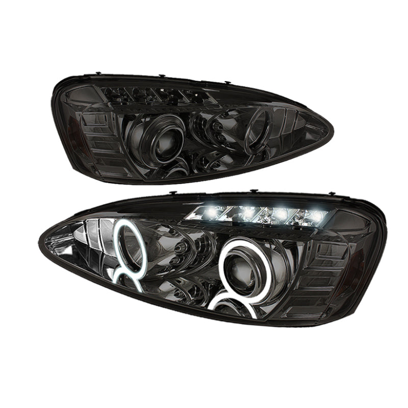 Spyder Pontiac Grand Prix 2004-2008 Halo LED Projector Headlights - Smoke Smoke