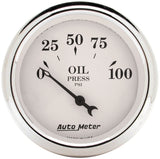 AutoMeter 2-1/16 Inch 100 PSI Electronic Oil Pressure Gauge with Old Tyme White Dial