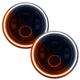 Oracle Lighting Jeep Wrangler JK Switchback LED Halo Headlights with Amber/White Integrated Turn Signal - Part #orl5769-123