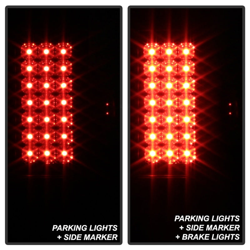 Spyder 08-16 Ford Super Duty LED Tail Lights Black Smoke - Part # spy5083296