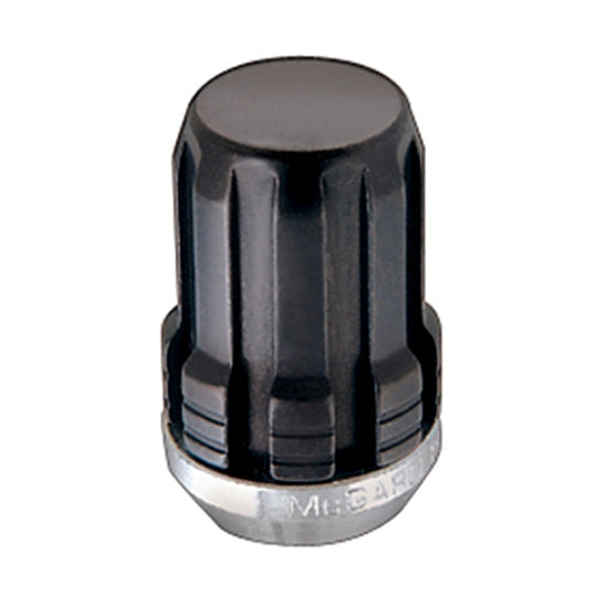 McGard SplineDrive Lug Nut (Cone Seat) M12X1.25 / 1.24in. Length (4-Pack) - Black (Req. Tool)