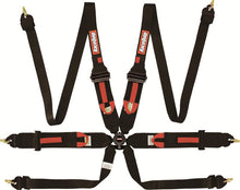 Load image into Gallery viewer, RaceQuip Black FIA CAMLOCK 6-Point Pull-Up Lap FHR Harness - Part RQP854004