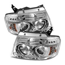 Load image into Gallery viewer, SPYDER Ford F-150 2004-2008 Halo LED Projector Headlights Version 2 with Chrome Finish, Part Number PRO-YD-FF15004-HL-G2-C