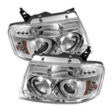 SPYDER Ford F-150 2004-2008 Halo LED Projector Headlights Version 2 with Chrome Finish, Part Number PRO-YD-FF15004-HL-G2-C