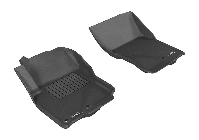 3D MAXpider KAGU Series Custom Fit All-Weather Floor Mats for Nissan Frontier (2005-2019) - Black