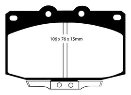 EBC Redstuff Ceramic Low Dust Brake Pads for Mazda RX-7 (1990-1991) - Part Number EBCDP3763C