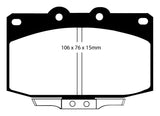EBC Redstuff Ceramic Low Dust Brake Pads for Mazda RX-7 (1990-1991) - Part Number EBCDP3763C