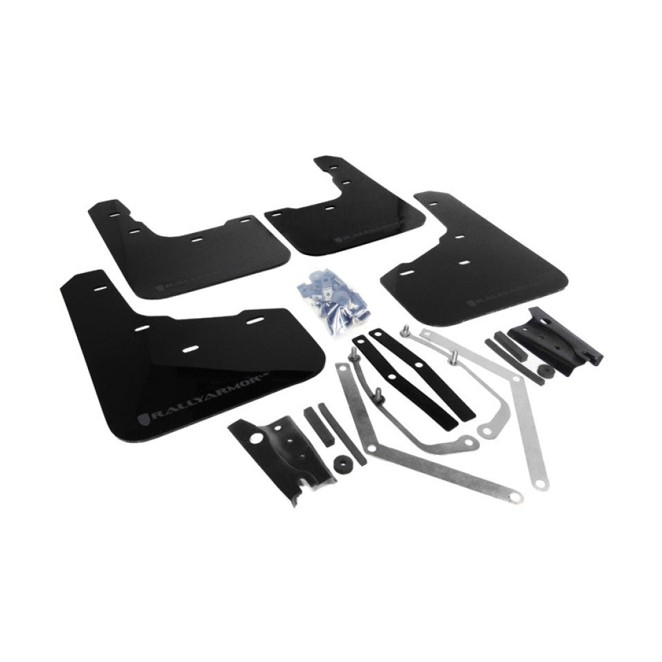 Rally Armor 13-19 Ford Fiesta ST Black UR Mud Flap with Grey Logo