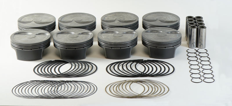 Mahle LS7 Piston Set for 440 CID Chevy LS7 Engines - 4.185 Inch Bore, 4.000 Inch Stroke, 6.125 Inch Connecting Rod, .927 Inch Pin, -6cc, 11.8 Compression Ratio