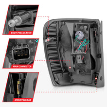 Load image into Gallery viewer, ANZO 1999-2004 Jeep Grand Cherokee LED Tail Light Set with Light Bar and Smoke Lens - Black Housing