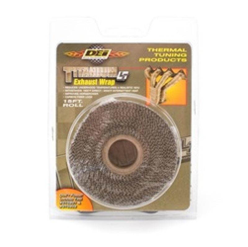 DEI Titanium Exhaust Wrap 1 Inch x 15 Feet with LR Technology for Automotive and Motorcycle Applications