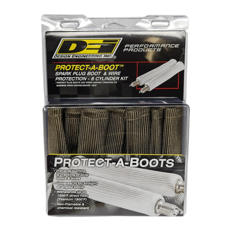 DEI Titanium Protect-A-Boot 6-inch Heat-Resistant Spark Plug Boots (8-Pack)
