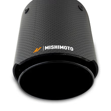 Load image into Gallery viewer, Mishimoto Carbon Fiber Muffler Tip 2.5-inch Inlet, 3.5-inch Outlet, Black - Part Number misMMEXH-TIP-CF25BK
