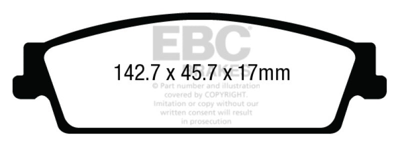 EBC Brakes Extra Duty Rear Brake Pads for GMC Yukon XL and Denali XL * Part # EBCED93022