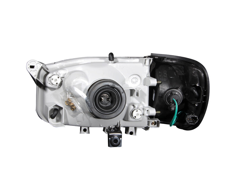 ANZO 1999-2004 Nissan Pathfinder Crystal Headlights with Black Housing and Clear Lenses