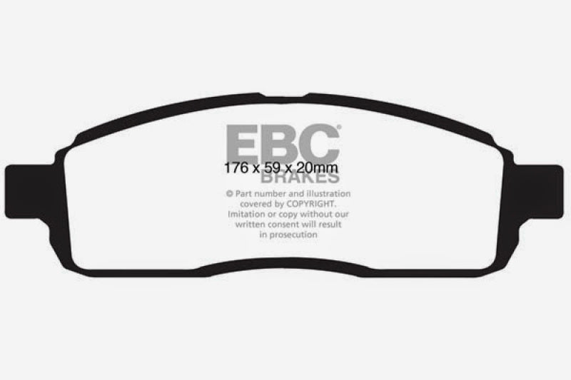 EBC 09 Ford F-150 4.6L V8 2WD Greenstuff Heavy Duty Brake Pads Part Number ebcDP61843