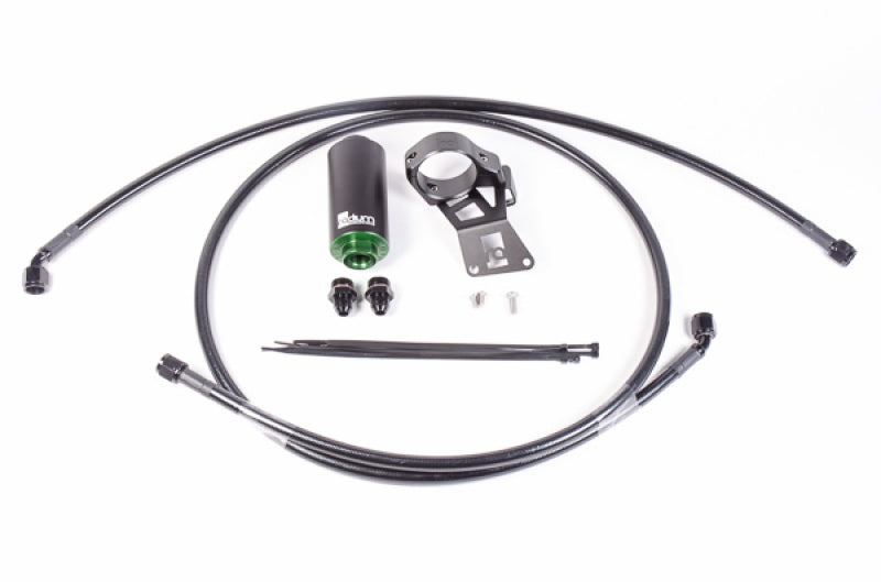 Radium Engineering Mitsubishi EVO X Fuel Hanger Feed Kit with Stainless Inline Fuel Filter