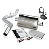 Banks Power 97-99 Jeep Wrangler 2.5/4.0L Monster Exhaust System with Mandrel-Bent Stainless Steel and Chrome Tip