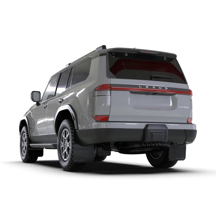 Rally Armor Lexus GX 550 2024-2025 Luxury Black UR Mud Flap with Silver Logo - Part RalMF162-BLK-UR-SIL