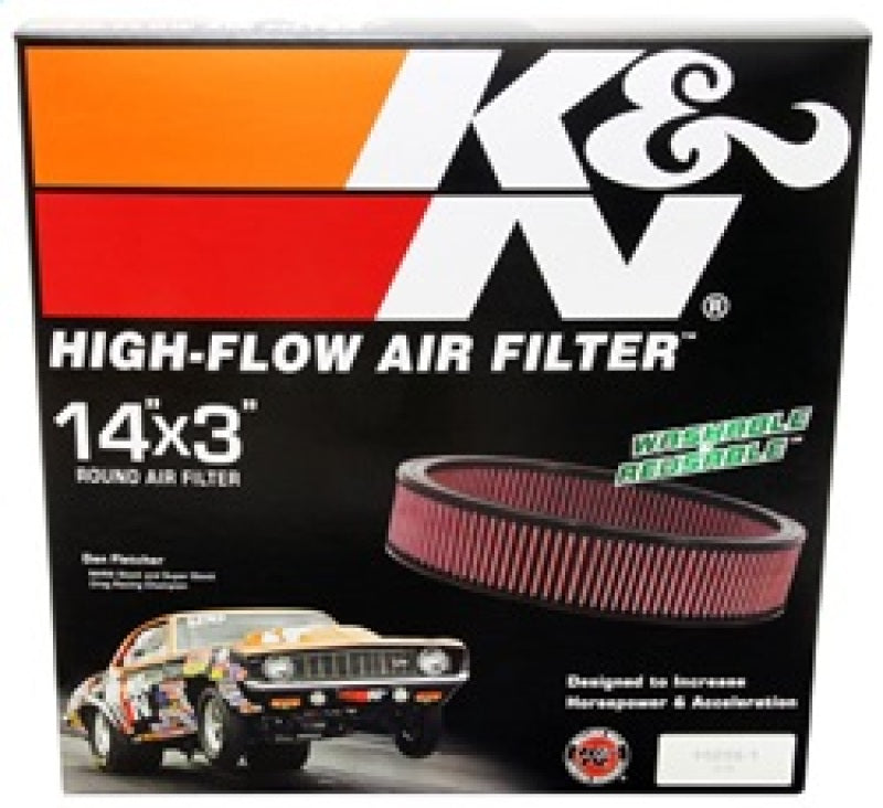 K&N Engineering Part E-1650 High-Flow Reusable Air Filter for GM V8 Engines and Classic Pontiac Firebird