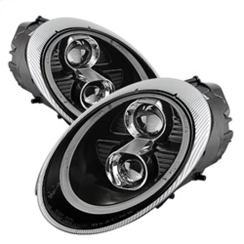 Spyder Porsche 911 2005-2009 LED Projector Headlights with Xenon/HID and DRL - Black