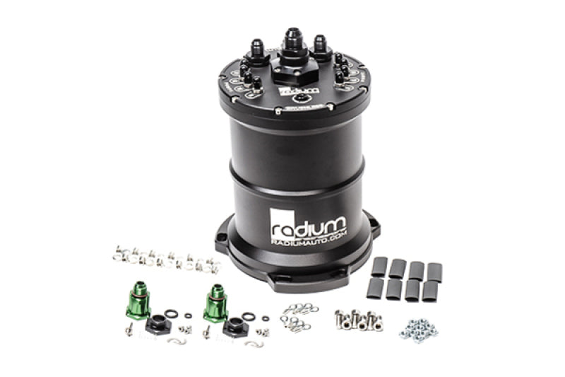Radium Engineering Multi-Pump Ti Automotive E5LM Fuel Surge Tank – Supports One or Two Pumps