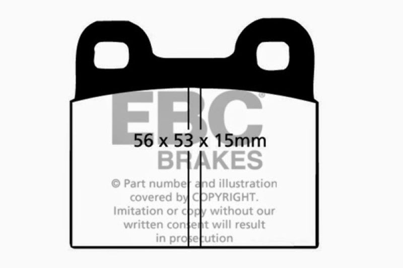 EBC Redstuff Ceramic Low Dust Rear Brake Pads for Saab 900 (Part No. EBCDP3105C)