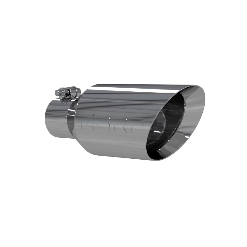 MBRP Universal Exhaust Tip 4.5 Inch Diameter Dual Wall Angled Rolled End T304 Stainless Steel