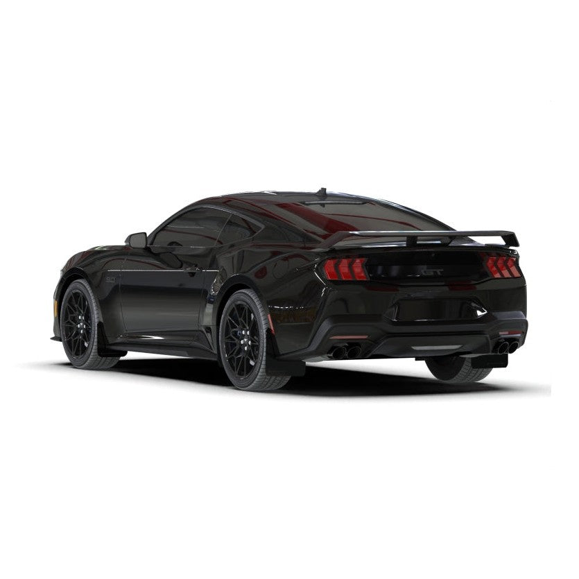 Rally Armor 2024+ Ford Mustang Black UR Mud Flap with Red Logo – Premium Polyurethane Automotive Protection
