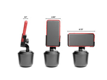 Load image into Gallery viewer, WeatherTech CupFone Two View Mobile Phone Holder for Vehicle Cup Holders - Black (Part Number: WET8ACF5TV)