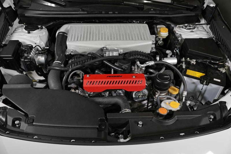 Perrin Performance Red Pulley Cover for 2022-2025 Subaru WRX - Short Version for PERRIN AOS