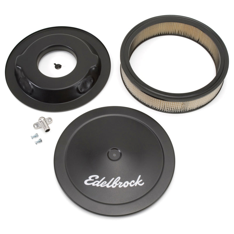 Edelbrock Part #1223 Triple Chrome Round Air Cleaner for 5-1/8" Carburetors