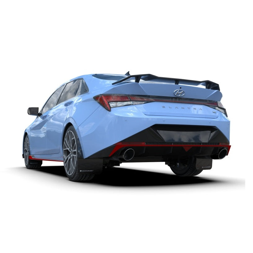 Rally Armor UR Series Black Mud Flaps for Hyundai Elantra N and N Line, Part Number RALMF79-UR-BLK-PBL