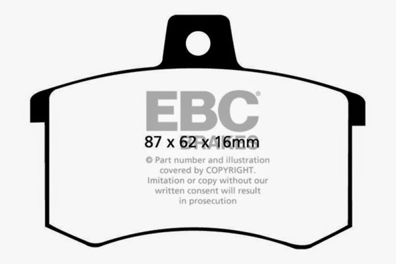 EBC Redstuff Ceramic Low Dust Rear Brake Pads for Audi 1991-1998 and Alfa Romeo 164 2.0 Turbo