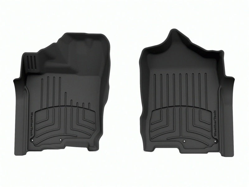 WeatherTech FloorLiner HP Front Floor Mats for 2017-2023 Nissan Titan Crew Cab and 2017-2020 Titan XD Crew Cab, Black, Part Number WET449081IM