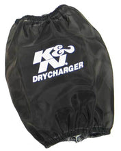 Load image into Gallery viewer, K&amp;N Engineering Black Drycharger Round Tapered Air Filter Wrap for 5.5in Base, 4.5in Top, 6.5in Height