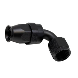 DeatschWerks 8AN Female Swivel 90-Degree Hose End PTFE with Olive Insert in Matte Black - Part DWK6-02-0856-B