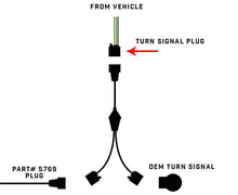 Load image into Gallery viewer, Oracle Lighting Wrangler JK Switchback Turn Signal Y Splitter Adapter - Part Number ORL5851-504