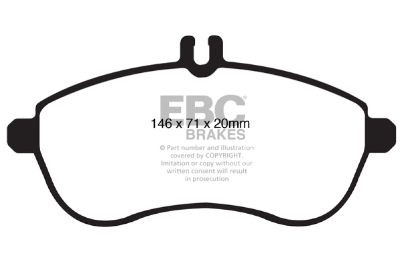 EBC Ultimax OEM Replacement Front Brake Pads for Mercedes-Benz C-Class (W204) * Part No. EBC UD1340