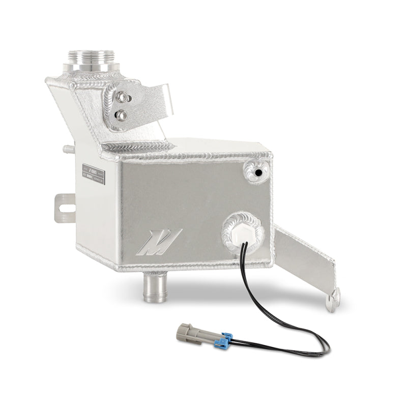 Mishimoto 2013-2018 Ram 6.7L Cummins Aluminum Degas Tank – Natural Finish with OEM-Quality Coolant Level Sensor