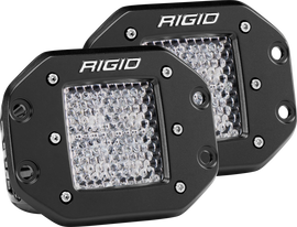 Rigid Industries Dually Flush Mount LED Pod Lights with 60 Degree Lens - Set of 2