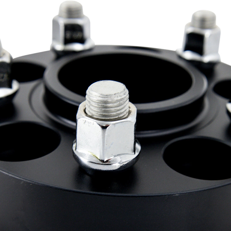 Mishimoto 5x114.3 Wheel Spacers for Ford Mustang 2015+ – Black Anodized Aluminum with Steel Studs