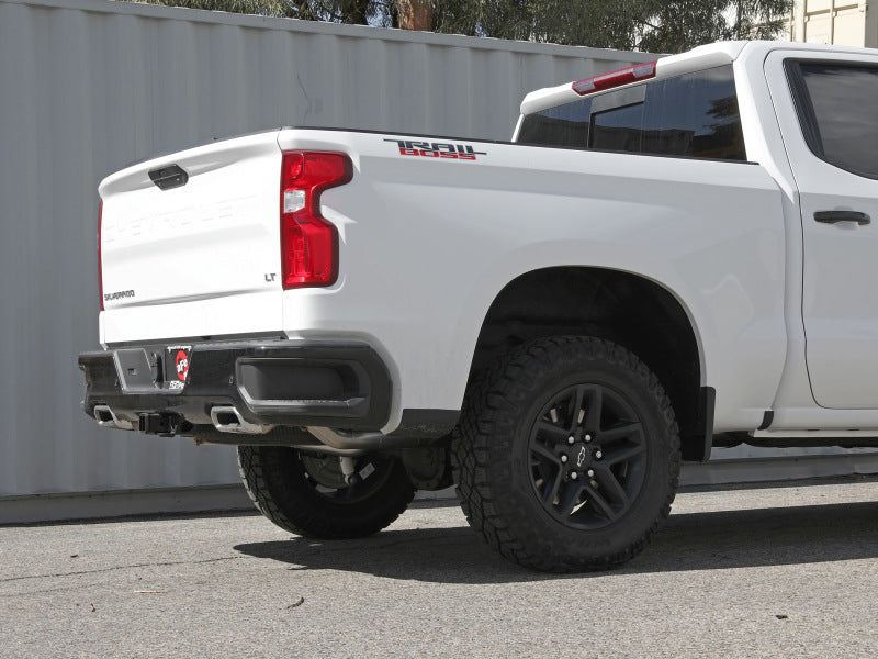 aFe Gemini XV 4-inch to Dual 3-inch 304 Stainless Steel Cat-Back Exhaust System with Cutout for 2019-2021 GM Silverado/Sierra 1500 V8-6.2L