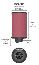 Load image into Gallery viewer, K&amp;N Engineering Universal Rubber Round Air Filter with 2.25-inch Flange ID - 6-inch Height