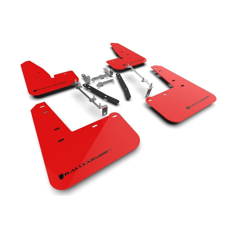 Rally Armor 23-25 Toyota GR Corolla Red UR Mud Flap with Black Logo