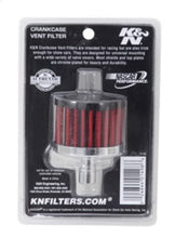 Load image into Gallery viewer, K&amp;N Engineering Crankcase Vent Filter Part #62-1010 - 1/2 inch Diameter with Steel Base for Classic and Racing Engines