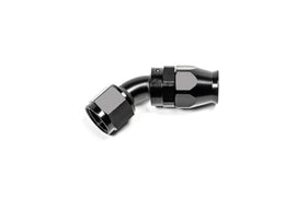 Radium Engineering 10AN Black Aluminum Hose End for PTFE Hoses - 45 Degree Bend