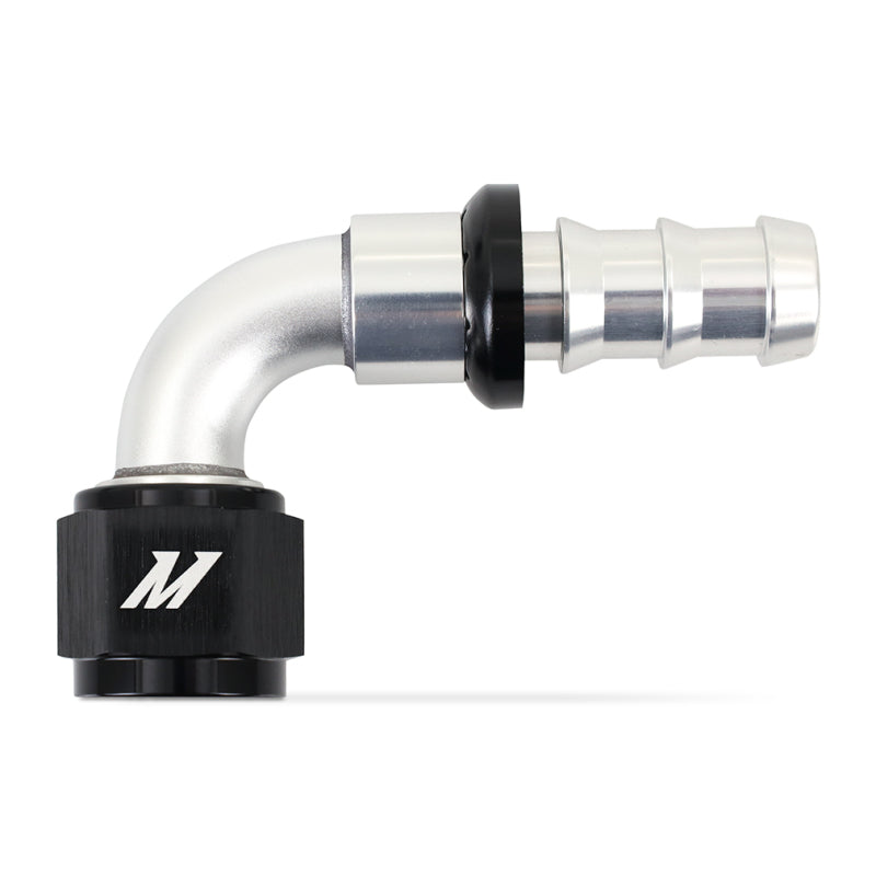 Mishimoto 90 Degree Push Lock Fitting - 10AN for Automotive Coolers and Lines