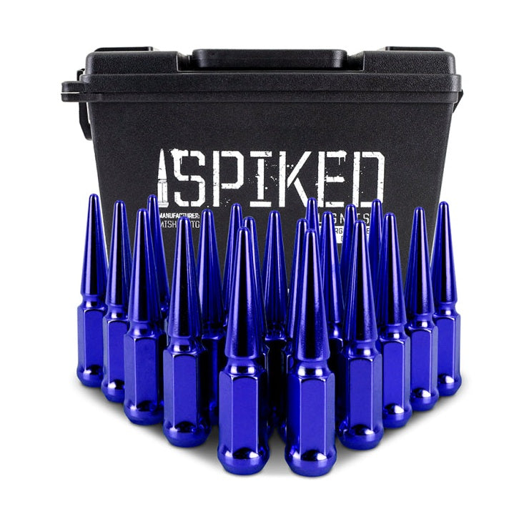 Mishimoto Steel Spiked Lug Nuts M12x1.5 – 20-Piece Blue Set for BMW Z3
