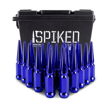 Load image into Gallery viewer, Mishimoto Steel Spiked Lug Nuts M12x1.5 – 20-Piece Blue Set for BMW Z3